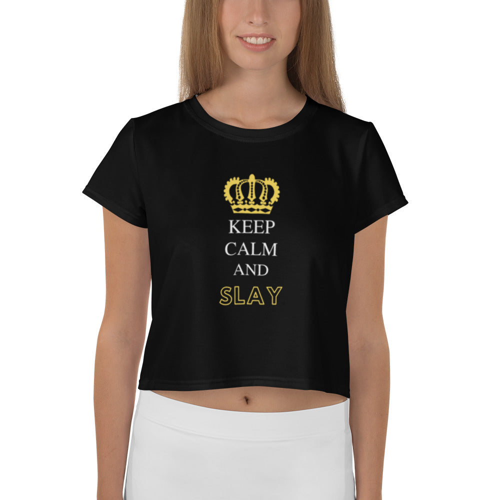 SHE REBEL - Keep Calm & Slay Crop Top